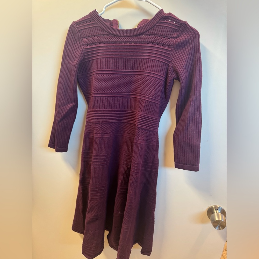 Eliza J Deep Purple Knit Dress
